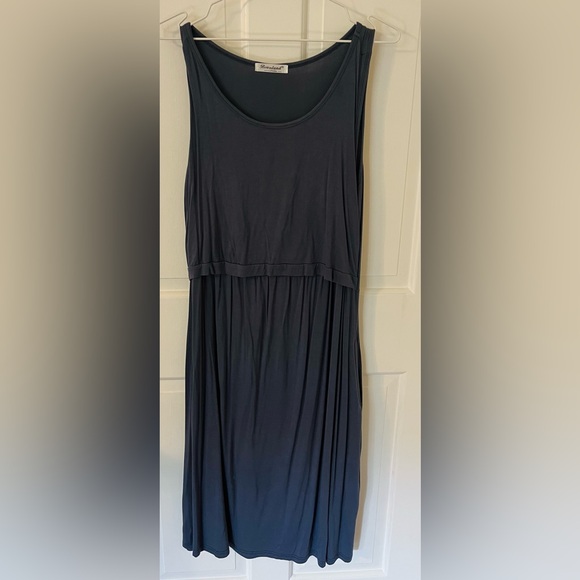 Bearsland Sleeveless Women’s L Maternity Nursing Dress with Pockets Azure Blue - Picture 1 of 9